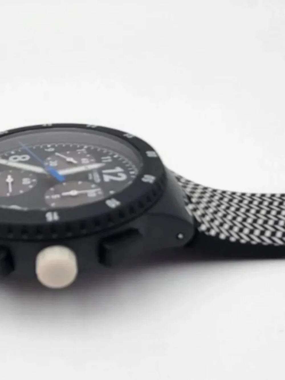 Swatch GIROTEMPO SUSB407 Chronograph Swiss Quartz 42mm Black Watch New Box